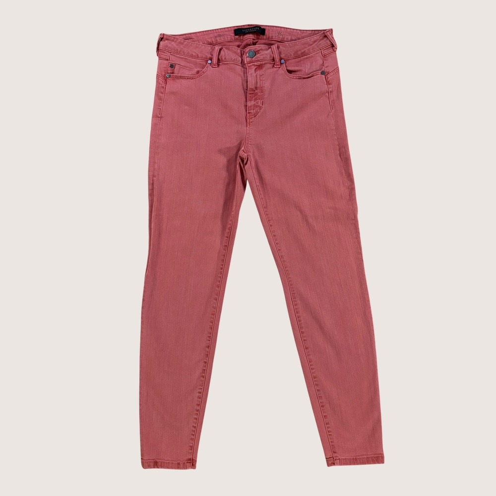 Liverpool Los Angeles Skinny Jeans Women's 12/31 Dusty Coral Stretch Mid Rise